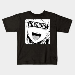 Ahegao Anime Girl Design Kids T-Shirt